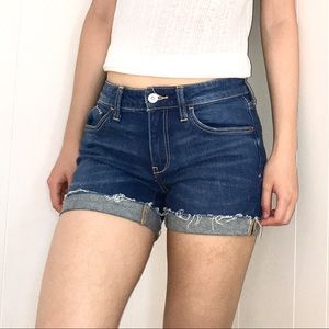 Anthropologie Denim Cutoff Rolled Shorts